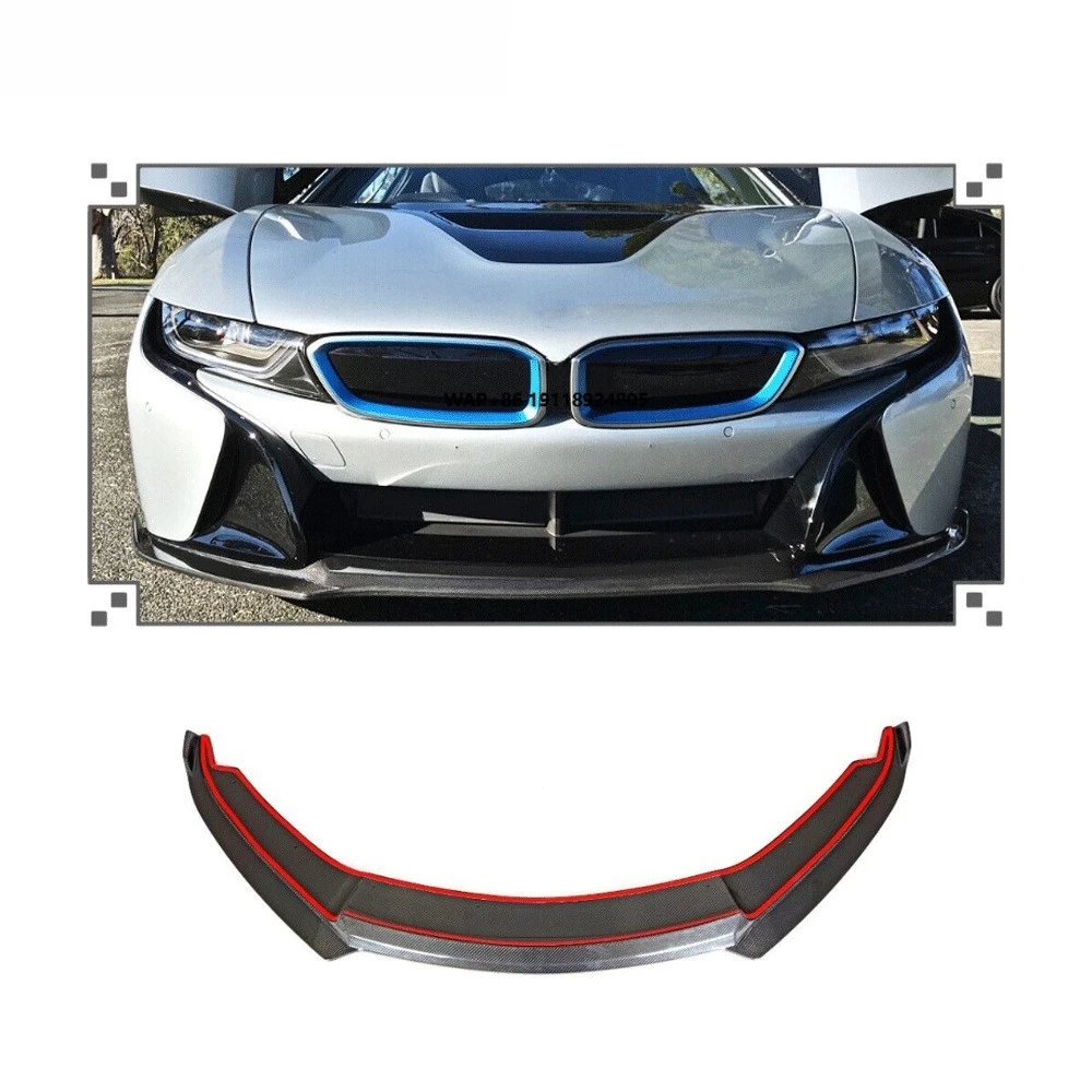 

Dry Carbon Fiber Front Bumper Lip Diffuser Spoiler for I8 I8 Coupe 2014-2018