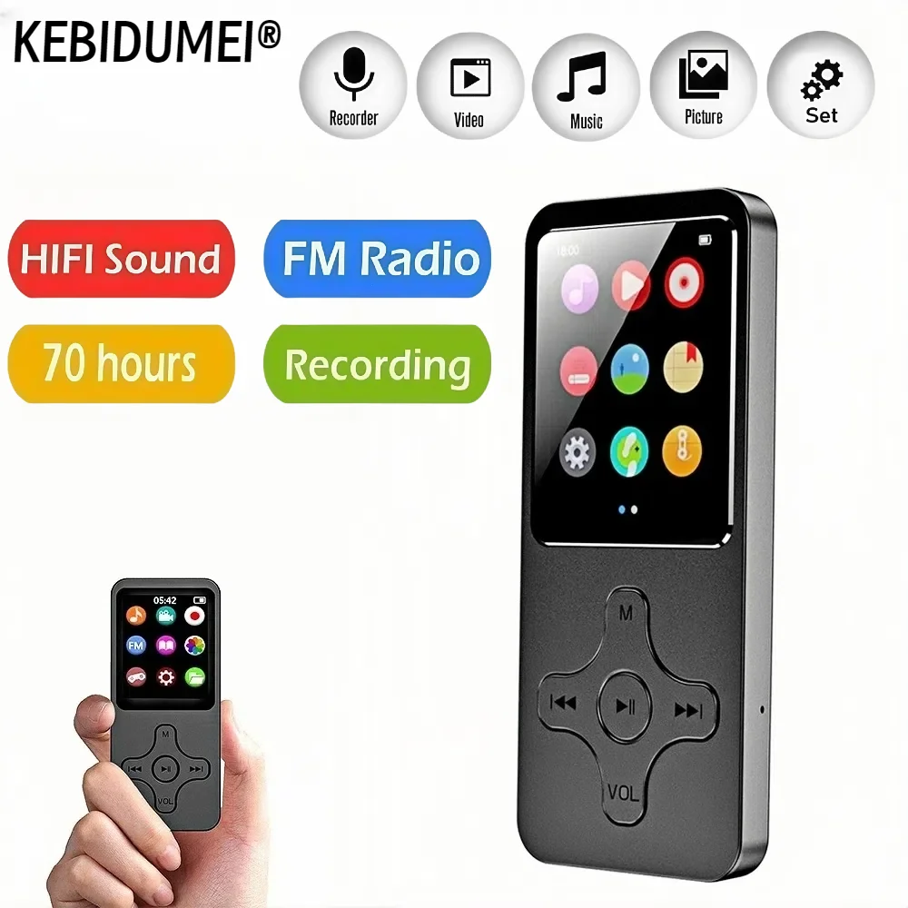 Bluetooth MP4 MP3 Lossless Music Player IPS Display Walkman E-book Support TF Card Audio Recorder lossless Sound MP3 Player