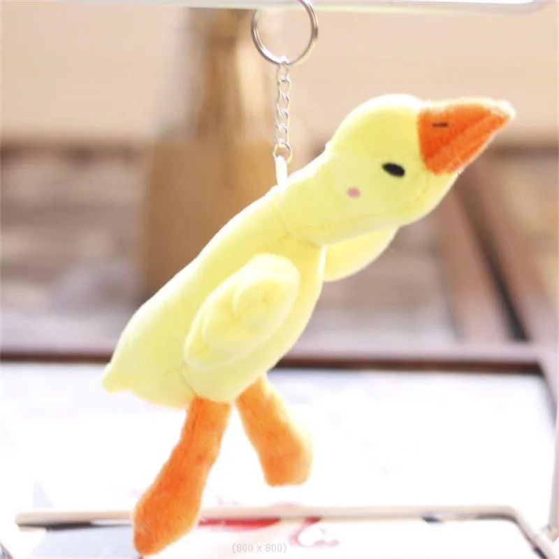 15cm Cute Big White Goose Pendant Plush Toy Plush Stuffed Animal Bag Doll Keychain For Girls Gift Wedding Party Decor