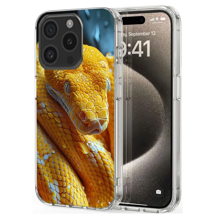 Forest Vipers And Pythons Clear Phone Case For Apple iPhone 12 13 Mini 11 14 15 16 Pro Max Cover XS MAX XR Soft