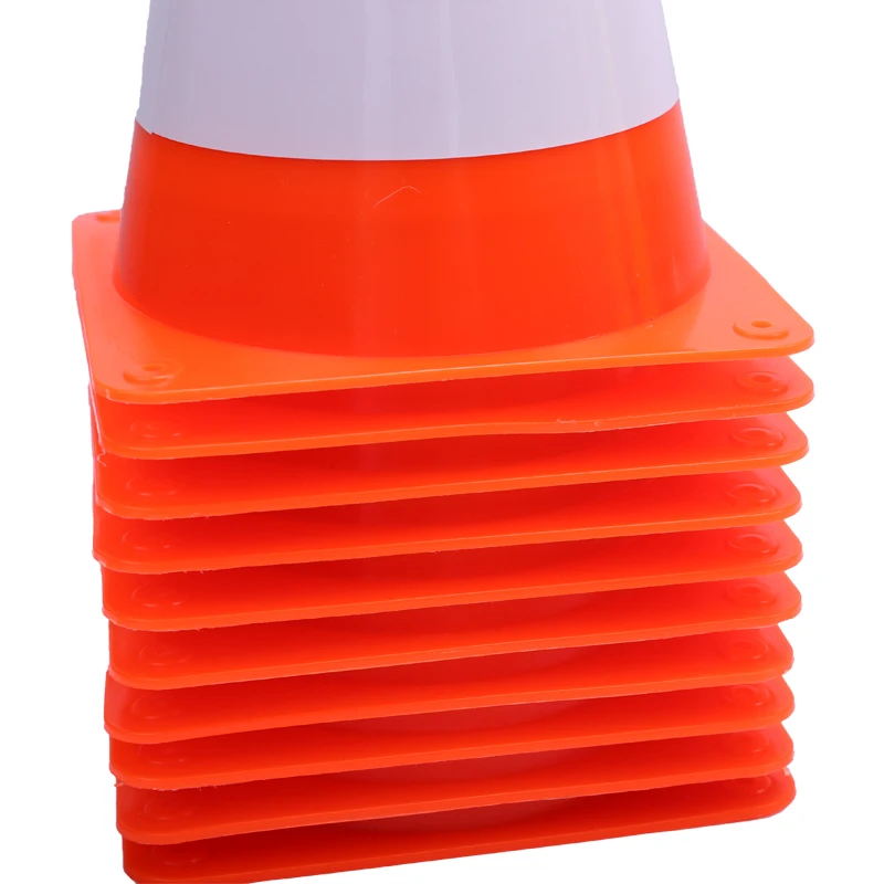 10pcs 23cm Reflective Cone Soccer Training Obstacles Agility Training Equipment Road Warning Barricade