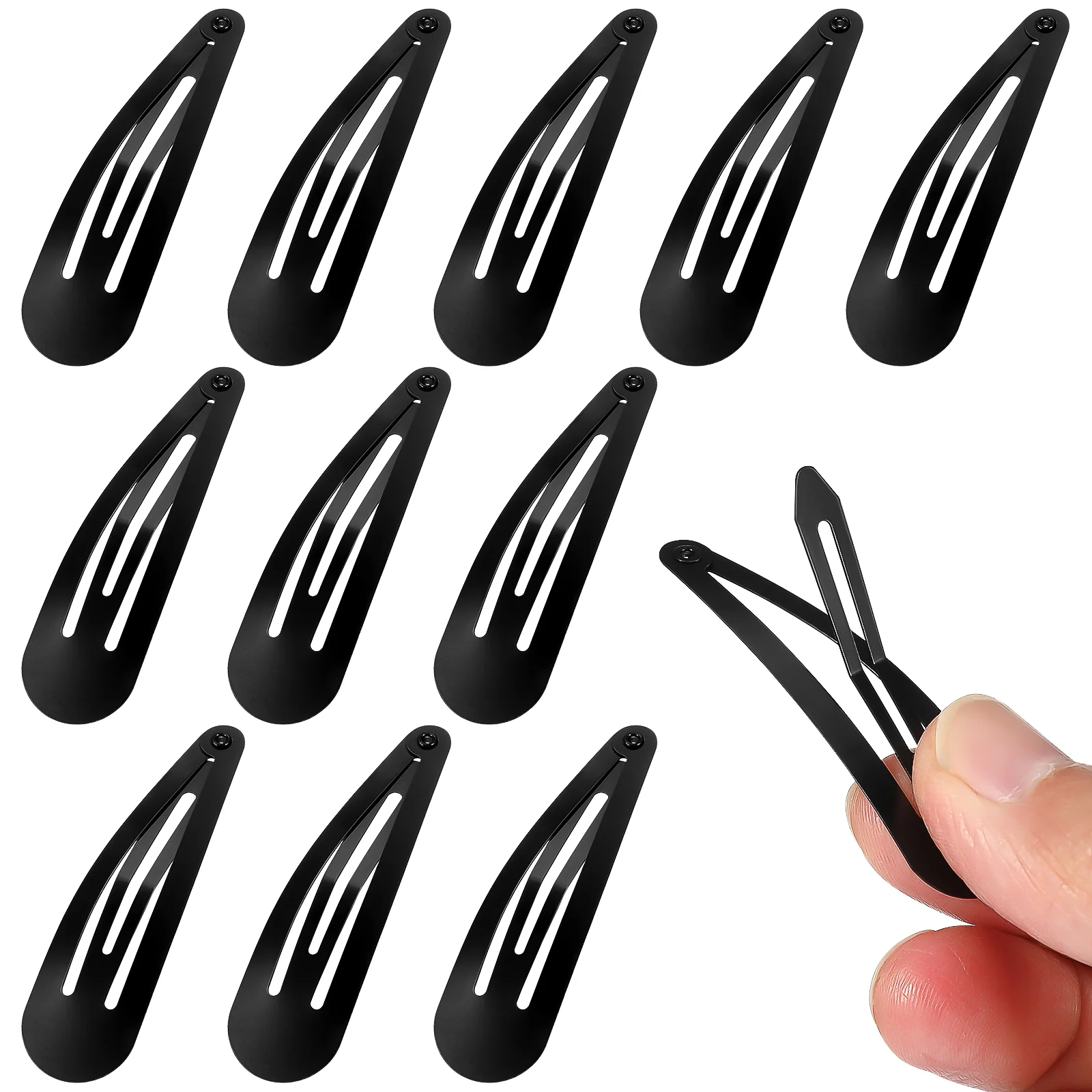 

50 Pcs Medium Hair Clips for Snap Hairclipsfor Women Pin Black Barrettes Pins