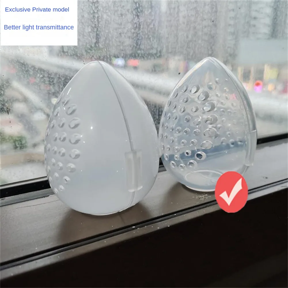 2/4/6Pcs Doos Draagbare Puff Shell Transparant Transparant Puff Box Cosmetische Ei Opbergdoos Hoogwaardige Materialen