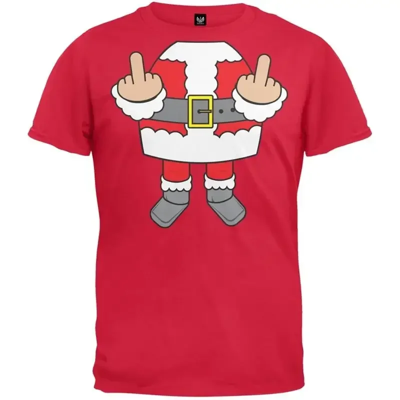 Camiseta para hombre adulto con diseño de Papá Noel Body Double Bird Red Costume