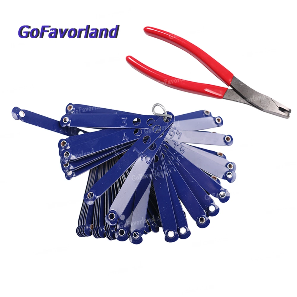 

1 Set Blue Leg Band Application Plier Leg Rings Band Aluminium For Chicken Duck Identification