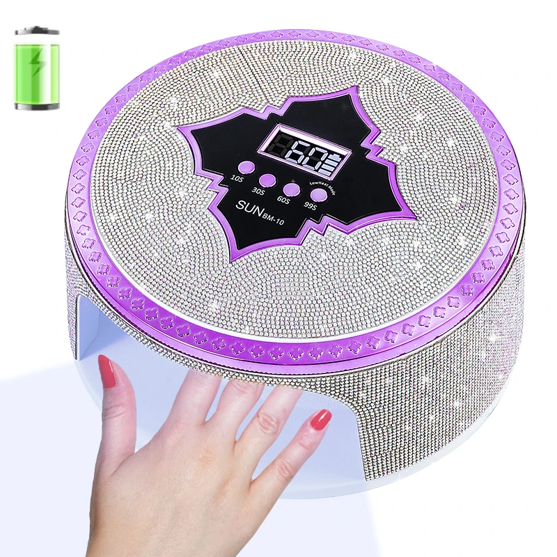 66LEDS Rechargeable UV LED Nail Lamp Professional Cordless Gel Polish Drying Lamp For Manicure With Built-in Battery Nail Art