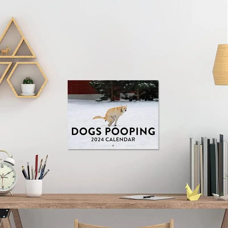 Fun Wall Calendar Funny Pooping Calendar For Wall Wall Decor Calendar With Dog Poop Photos For Offices School Home Hotel