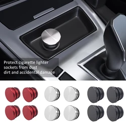4 Pce Universal Cigarette Lighter Cover Cap Aluminium Alloy Waterproof Dustproof for Most Vehicle 12V Plug Car Power Port Outlet