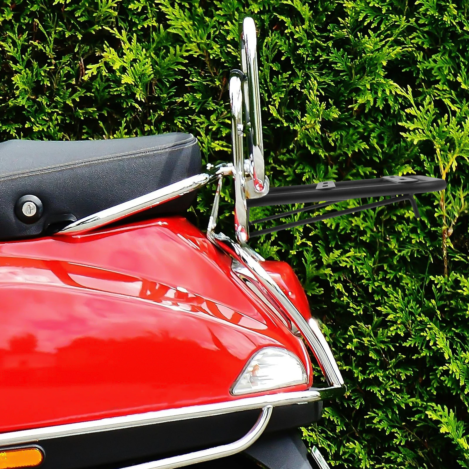 

Rear Luggage Rack Motorcycle Electric Scooter Black Durable Materials Load Capacity Storage Practical Accessory Wide