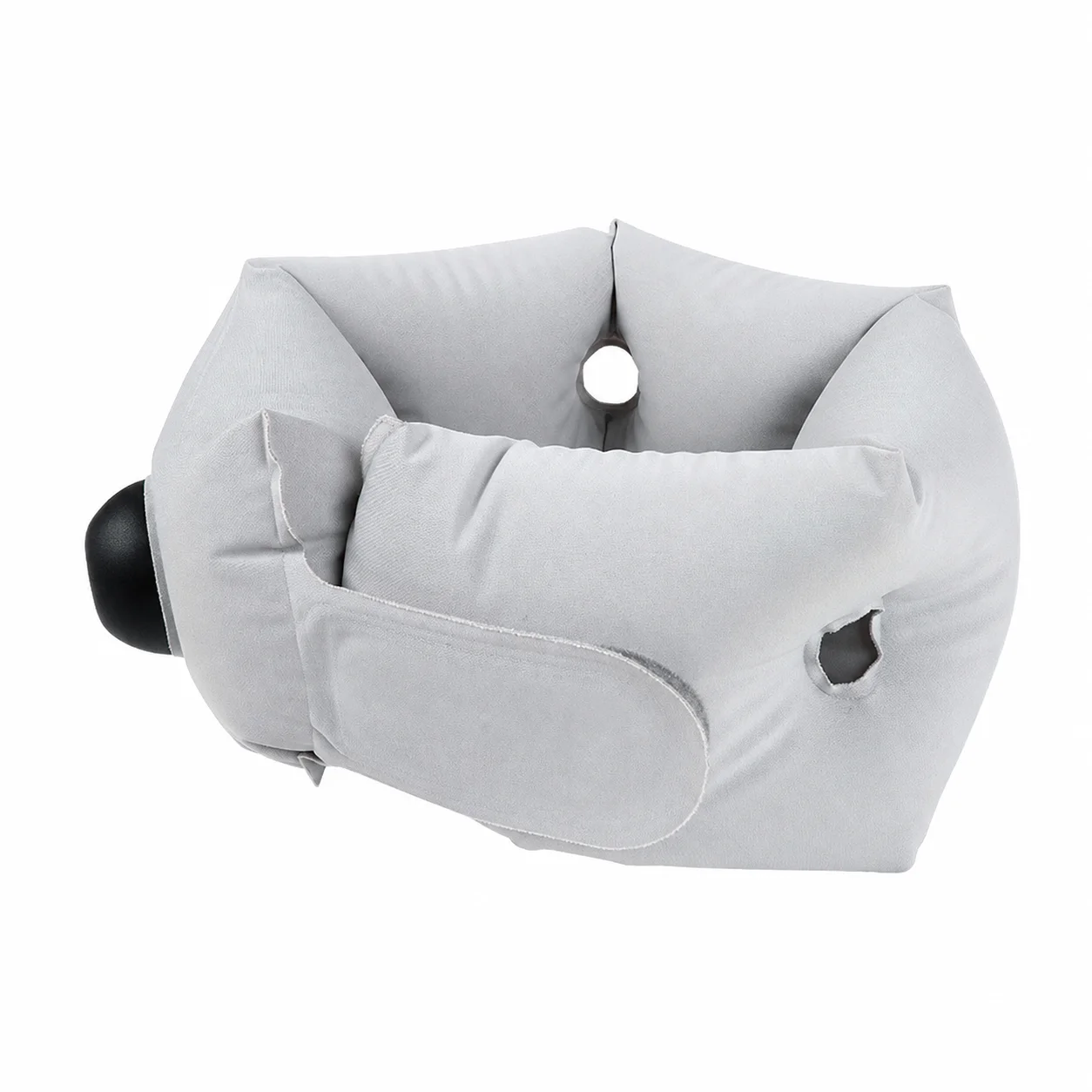 Press Inflatable U Shaped Travel Neck Pillow Lightweight Adjustable Neck Support for Airplane Train Car Office Camping