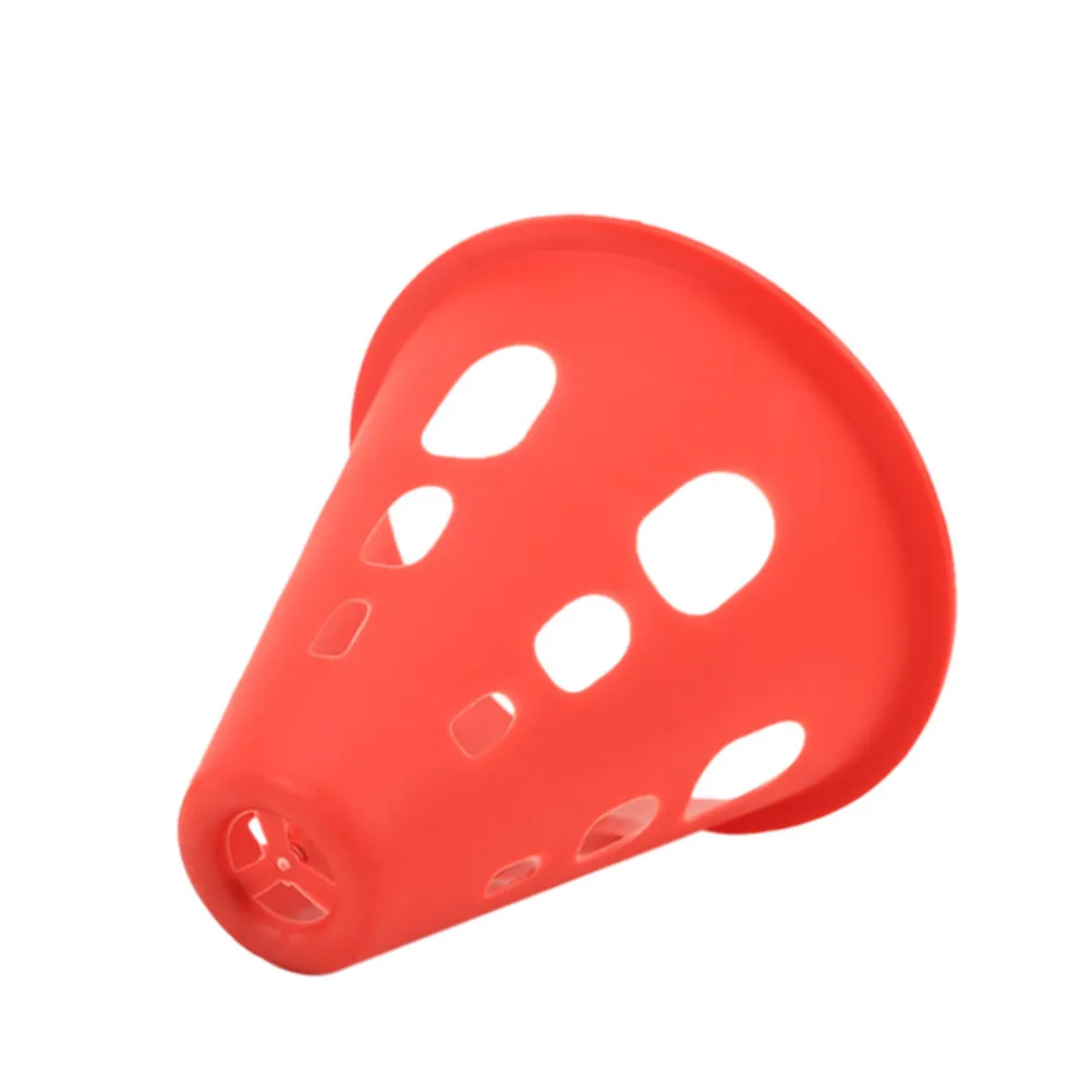 

50Pcs Roller Skating Obstacle Cones Portable Plastic Windproof Flat Base Marker Cones Bright Colors Anti-Skid Holes Design