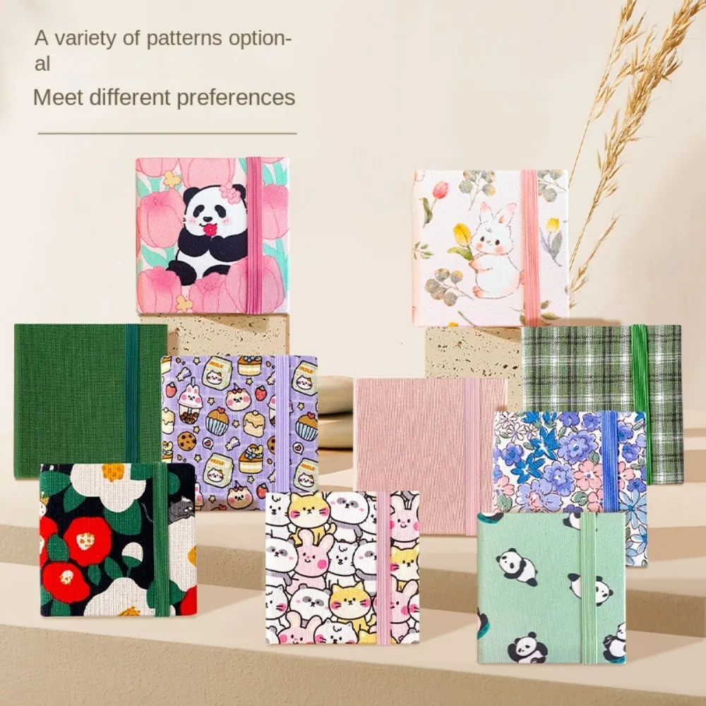 

Flower Mini Fabric Watercolor Book Paper Pad Colorful Watercolor Sketchbook Portable Square Mini Watercolor Painting Book