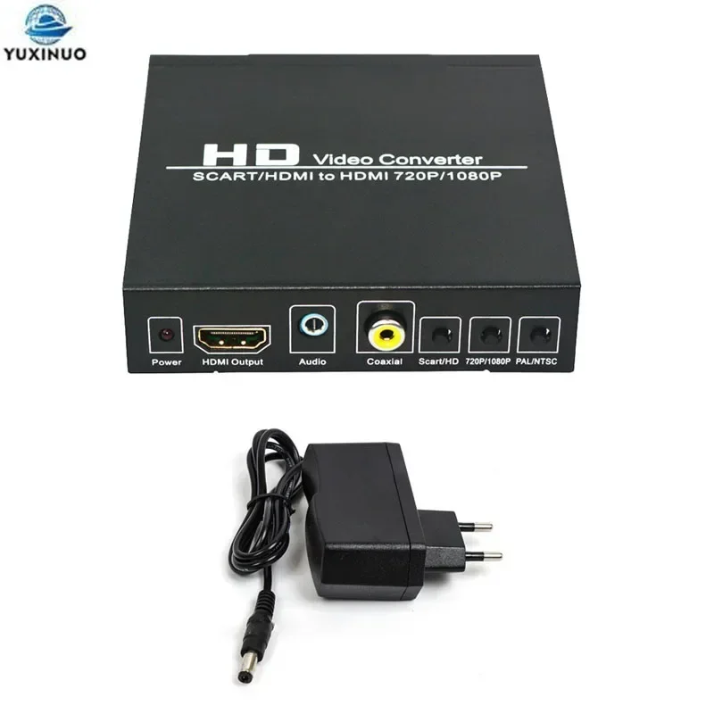 Full HD 1080P SCART HDMI-compatible to HDMI-compatible Converter Digital High Definition Video Konverter UC18 For HDTV HD Video