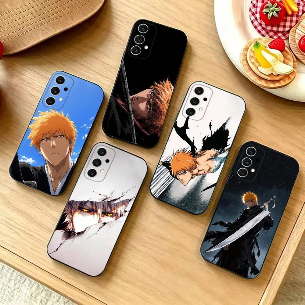 Hot Anime Bleach Cool Slim Shockproof Black Phone Case, Compatible with Samsung S20-S26,Note20,Ultra,Plus,FE,Lite