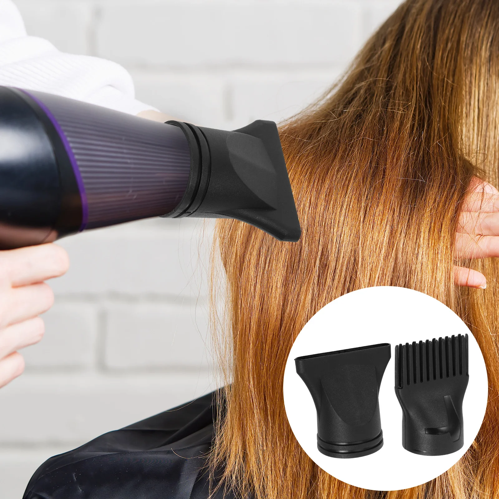 2 Pcs Hair Dryer Nozzle Universal Blow Attachment Diffuser Attachments Concentrator for Plastic Travel Curly