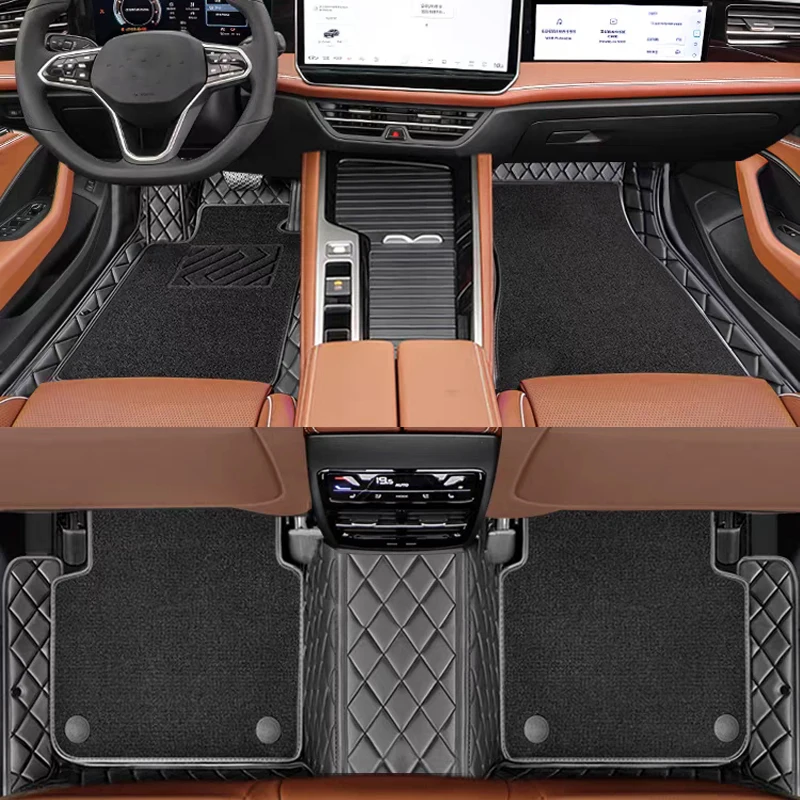 Custom Double Layered Car floor Mats Fit For Hyundai i10 2020 2021 2022 2023 2024 2025 2026 2027 Auto Foot Carpet