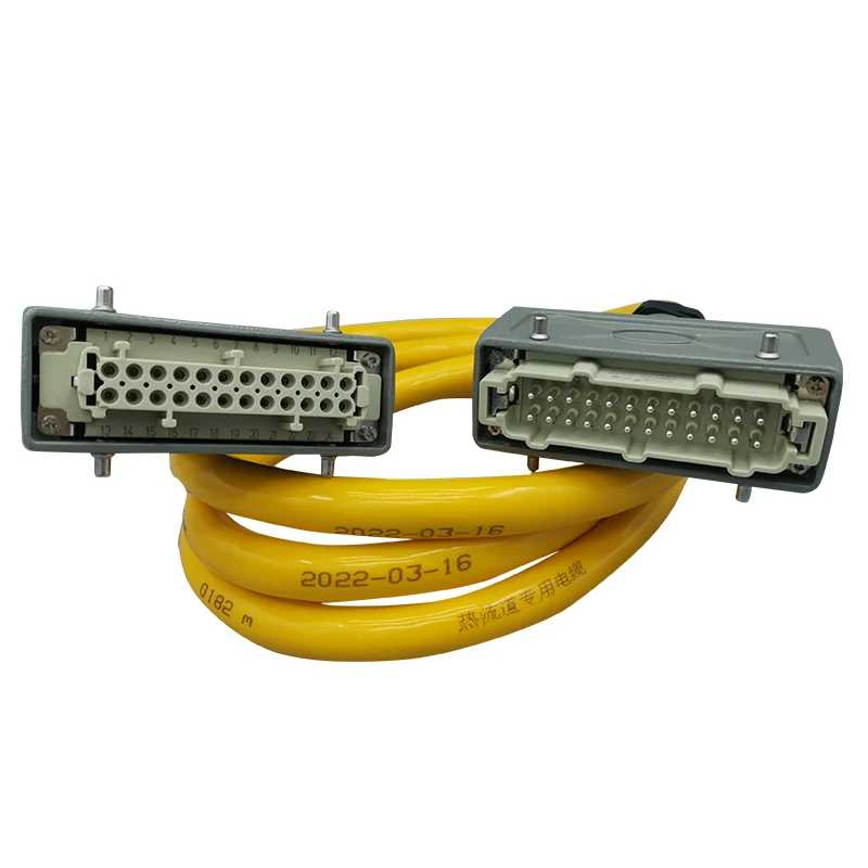 Hot Runner Temperature Control Box Cable 16-24pin High Structure Heavy-duty Connector  16-24core  1pcs   Te