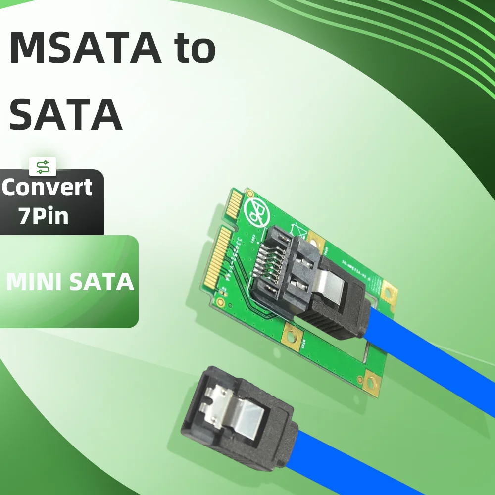 MSATA to SATA Adapter Card MINI SATA to 7Pin Hard Drive SATA Interface Expansion Card