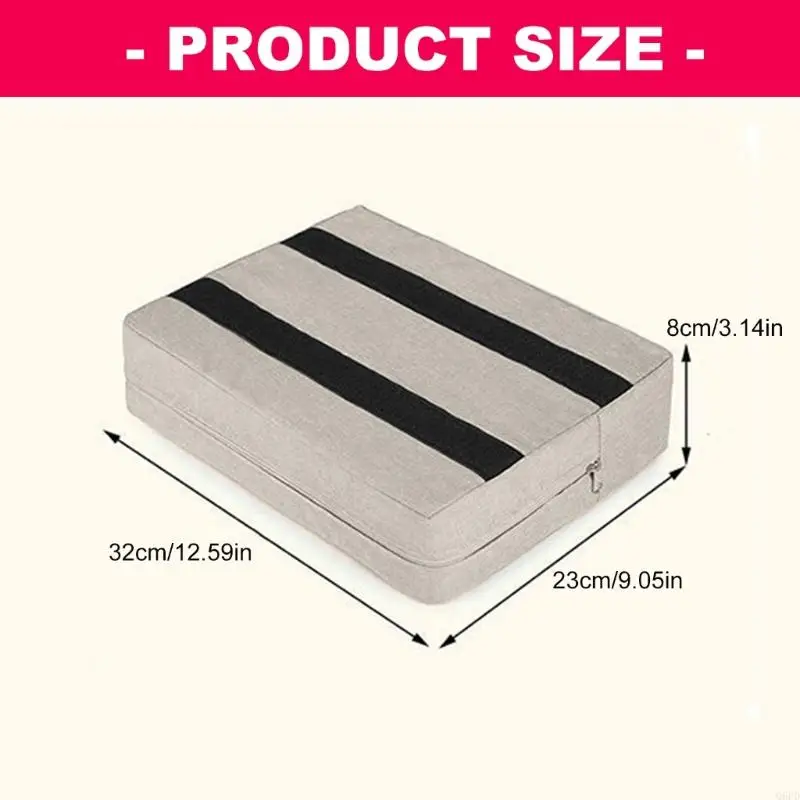 Siège d'appoint pour enfant en tissu lin solide, coussin facile à nettoyer sécurisé pour véhicule