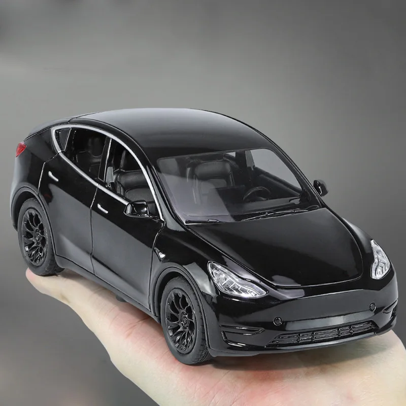 

New energy Y alloy car model - children's sound and light return force toy car, collectible display item, gift