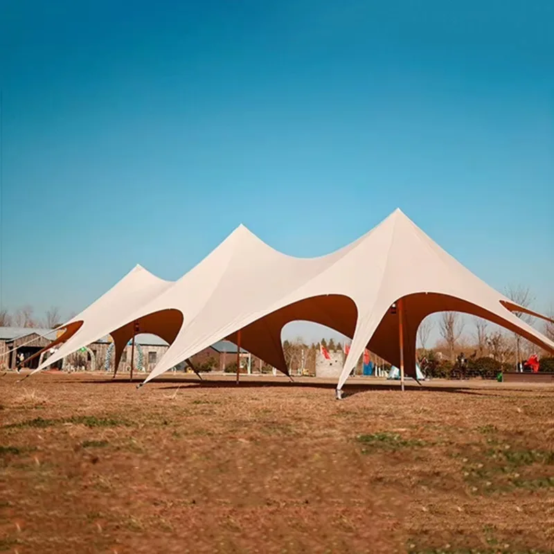 Three Poles Star Marquee Tent Oversized Stretch Event Tents Fly Sun Shade Spider Canopy Tent for Trade Show Exhibition Wedding