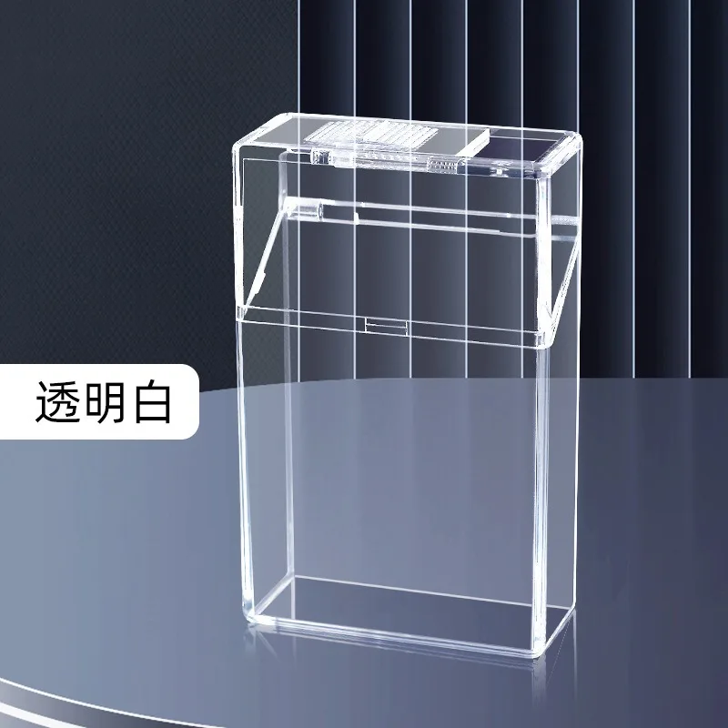 Waterproof Sealed Cigarette Pack Transparent  Portable Cigarette Box Flip Up 20 Pack Cigarette Case Anti pressure Smoking Tool