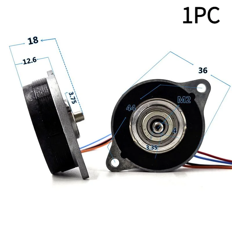 1PC 14HK0406-11N NEMA14 0.9 Degree Mini 36mm Round Thin Stepper Motor 2-Phase 4-Wire Stepping Motor For 3D Printer CNC Robot.