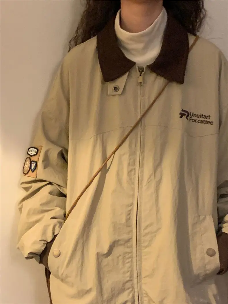 

Baseball Jackets Hood Womens Autumn Woven Sport Element Durable Letterman Original Button-Up Jacquard Couple Streetwears Outdoor