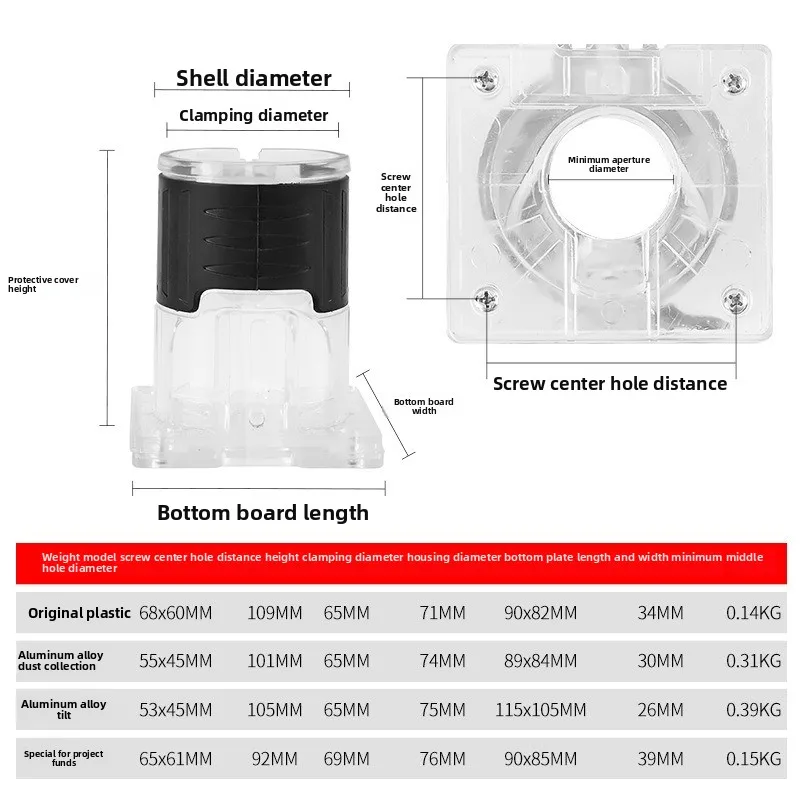 Multi-functional Trimming Machine Outer Cover Protective Shell for Woodworking