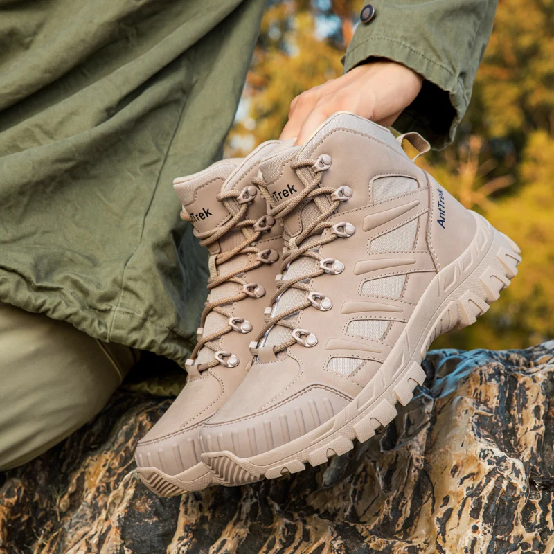 Men Tactical Boots Waterproof Ultrallight Anti-Slip Male High Quality Camping Army Boots Outdoor Desert Boot Work Hunting Boots view 3