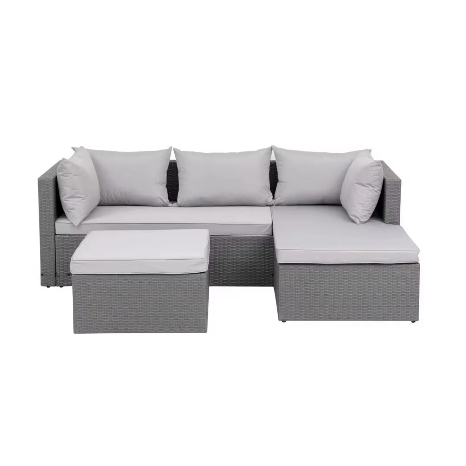 

Promotional Modern Design Patio PE Rattan Garden Furniture Garden Furniture Outdoor 3pc Rattan Wicker Sofa Corner Sofa Set