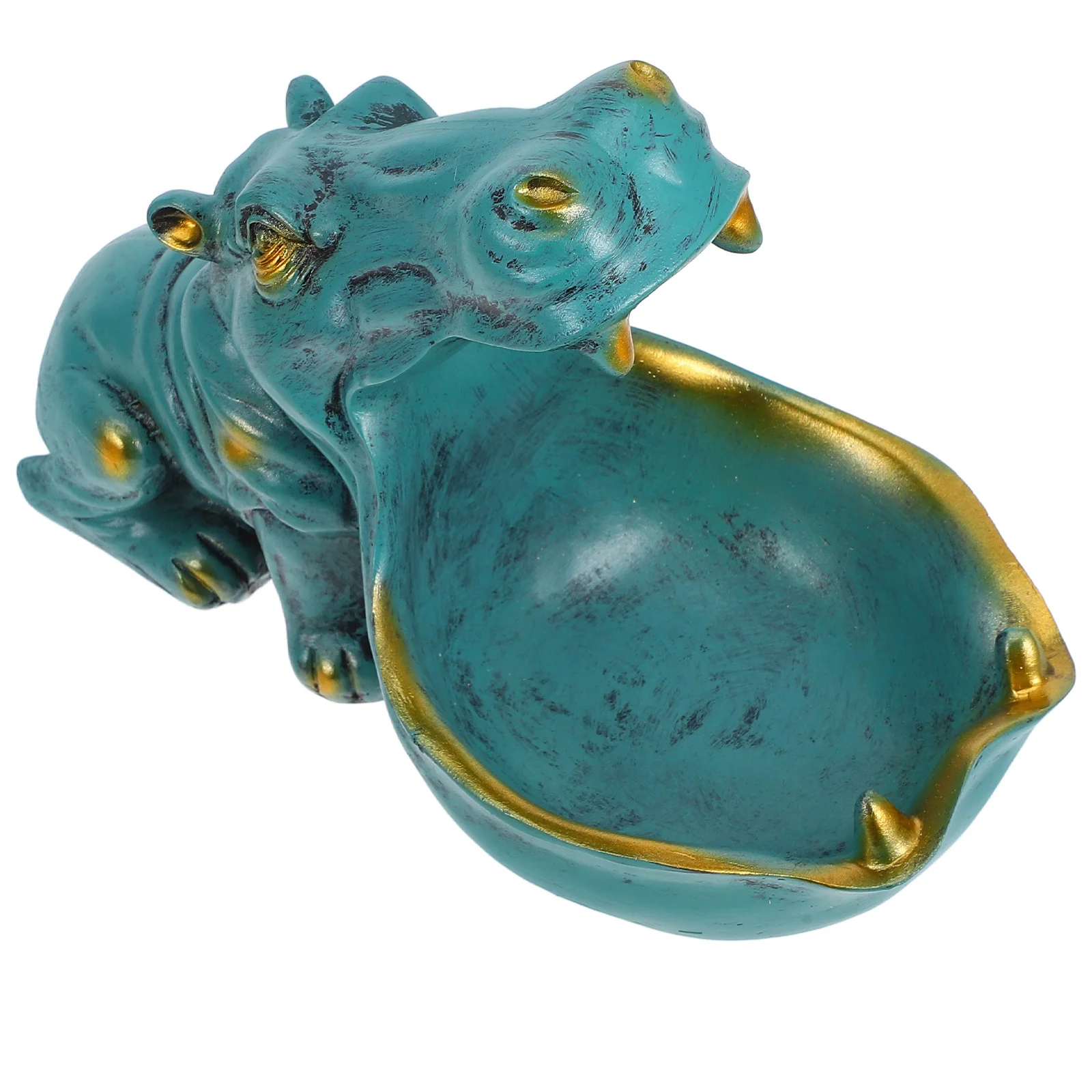 

Hippo Statue Resin Candy Bowl Key Holder for Living Room Bedroom Office Home Decor Unique Hippo Sculpture Candy Dish Storage