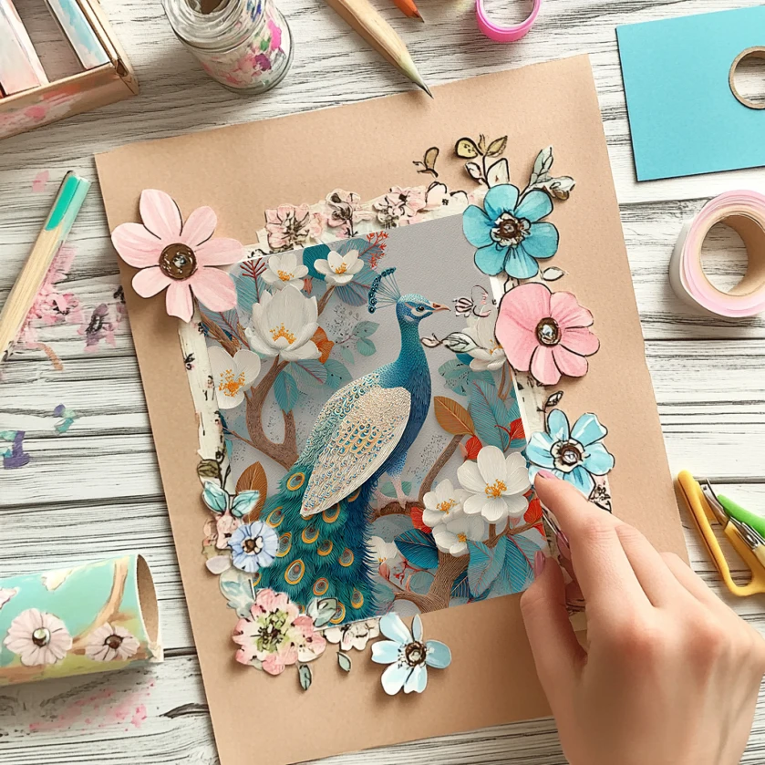 ชุดกระดาษสมุดภาพขนาด 6x6 นิ้ว (36 แผ่น): ลายงานฝีมือสำหรับงานสมุดภาพ, โอริกามิ, สมุดแพลนเนอร์ และงาน DIY การ์ด