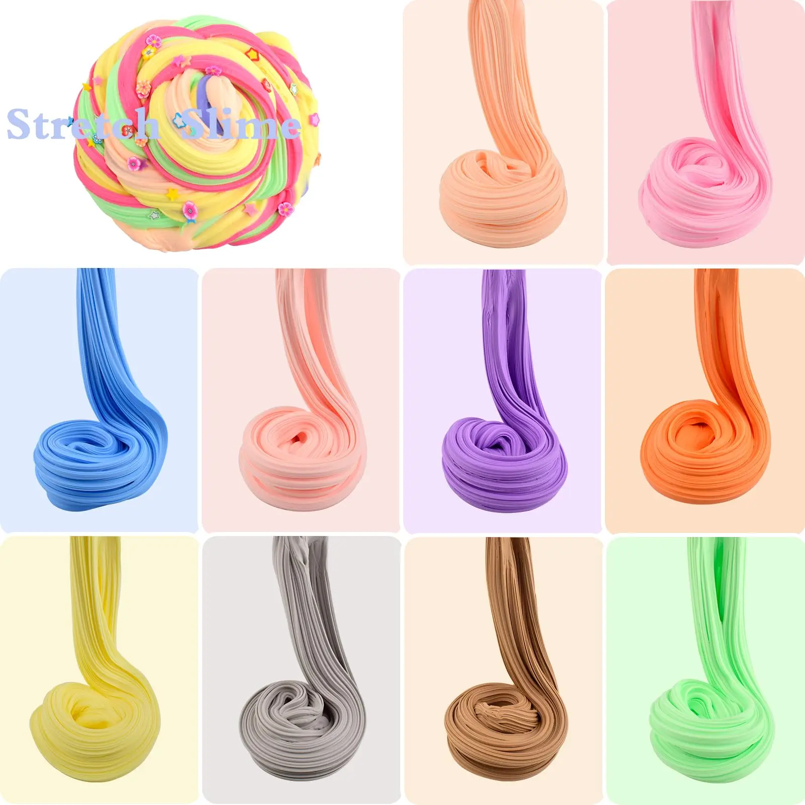 어린이 크리스마스 파티 선물, 상품, 퍼즐 장난감, 교육용 스트레스 해소 장난감을 위한 12피스 버터 퓨레 세트