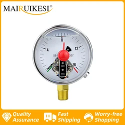 Pressure Gauge Electric Contact Pressure Gauge 220V 380V M20 * 1.5 Installed At The Bottom For Air Gas Water Fuel Liquid