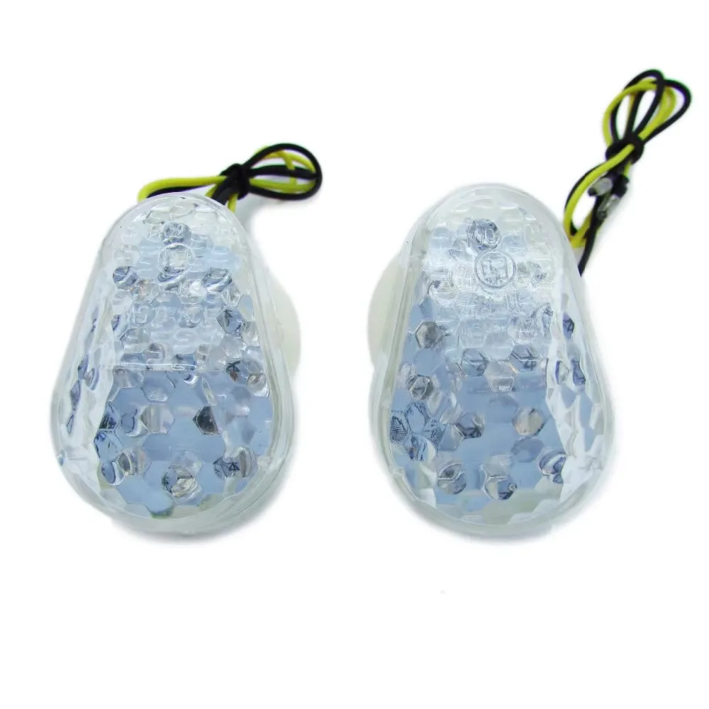 For Kawasaki ZX6R 636 2003 2004 2005 BL Motorcycle LED Mount Flush Blinker Clear Turn Signals Light - view 5