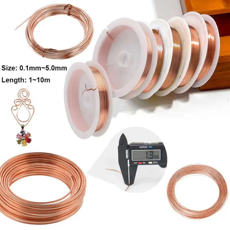 

1~10M Pure Copper Wire Bare Wire Conductive Copper Wire Diameter 0.1/0.2/0.3/0.5/0.8/1/1.2/1.5/1.8/2/ 2.5/3/3.5/4.0/4.5/5.0mm