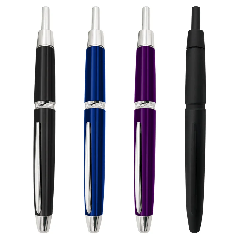 PILOT Capless LS Retractable 18K Gold Nib Fountain Pen Press Metal Body Adult Calligraphy Business Office Writing Gift Pen