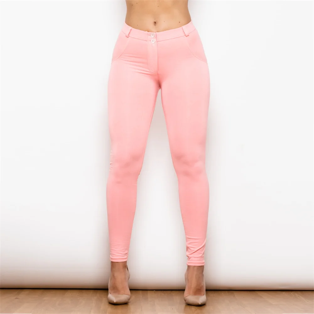 Shascullfites Melody Pink Pantaloni da donna Pantaloni Moda donna Jeggings elasticizzati Pantaloni skinny Leggings da palestra Lunghezza intera