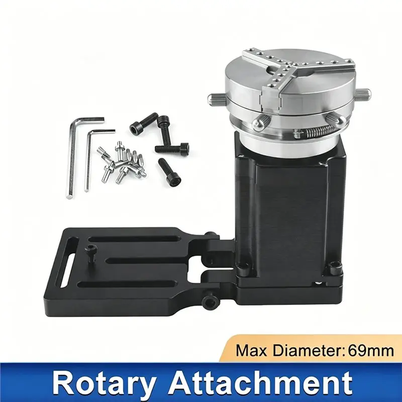 ABFS Three Chuck Rotatable Expansion Axis 69Mm Device Attachment Fixture Gripper For Fiber Laser Marking Machines