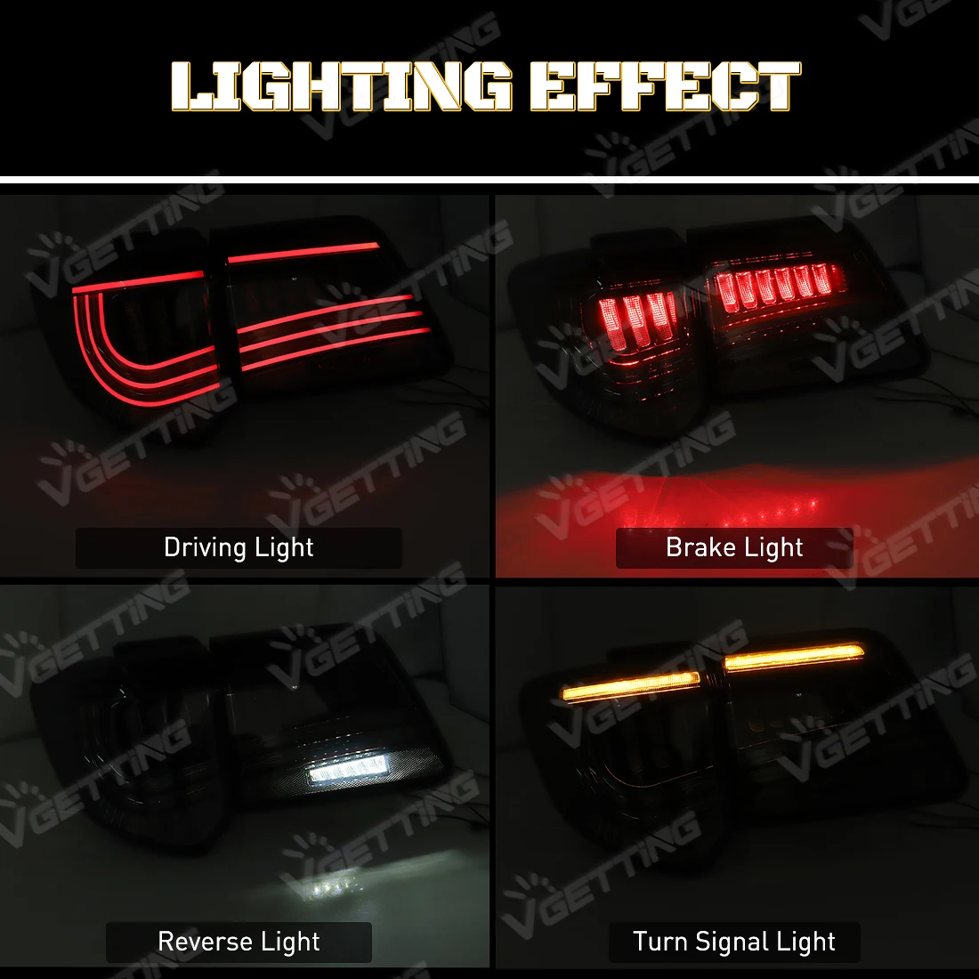 

LED Rear Tail Light For Toyota Fortuner 2012 2013 2014 2015 Turn Signal Brake Reverse Driving Light Start-Up Animation Taillamp