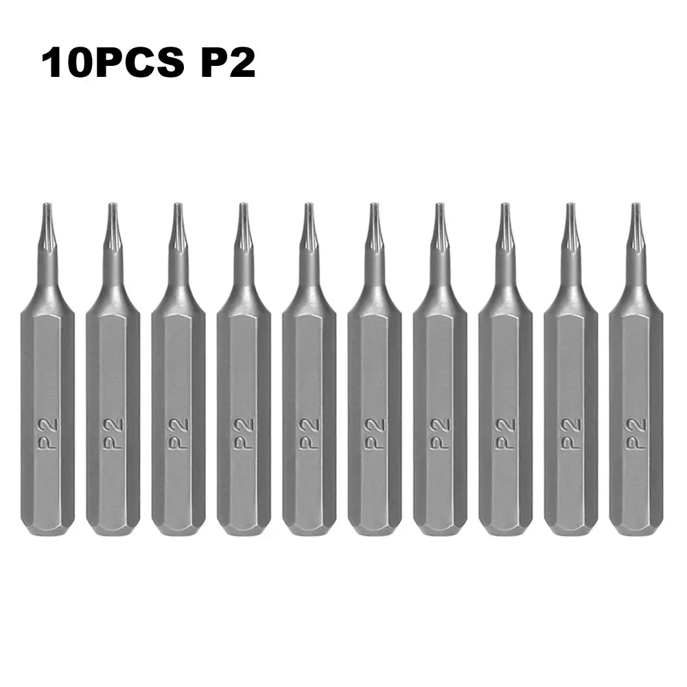 

10Pcs Screwdriver Bits P2/P5/P6 28mm Driver Bit 4mm Hex Shank For Electric Driver Electronic Repairing Power Tools Accessories