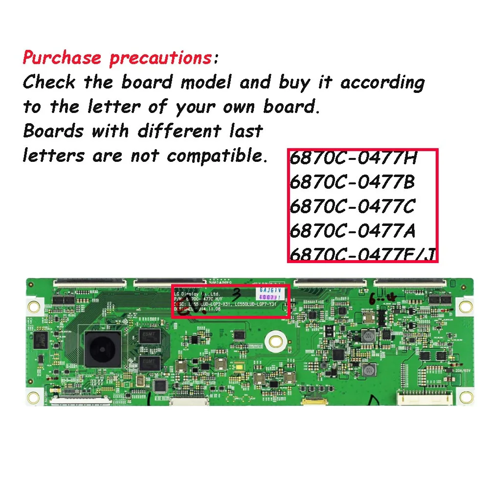 T-CON Logic Board muslimatexlimax/A/B/F muslima/j per LG muslimexmuslimexmuslimexayb