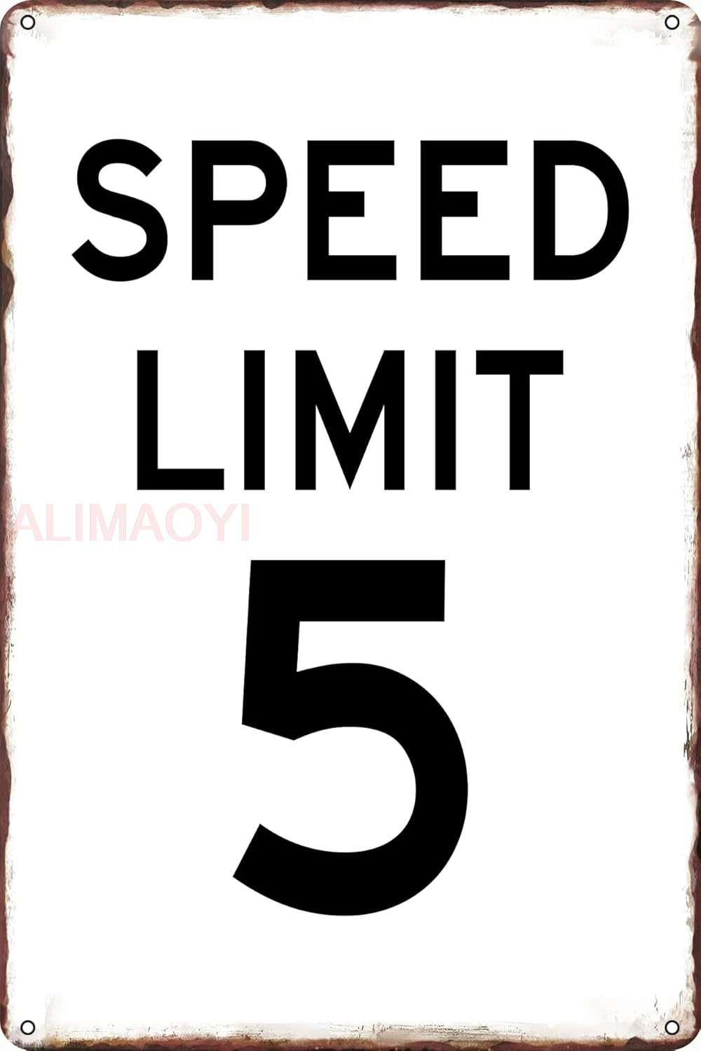 Speed Limit 5 MPH Vintage Garage Decor Funny Metal Tin Signs Home Bar Man Cave Wall Decor Gifts 12 X 8 Inches