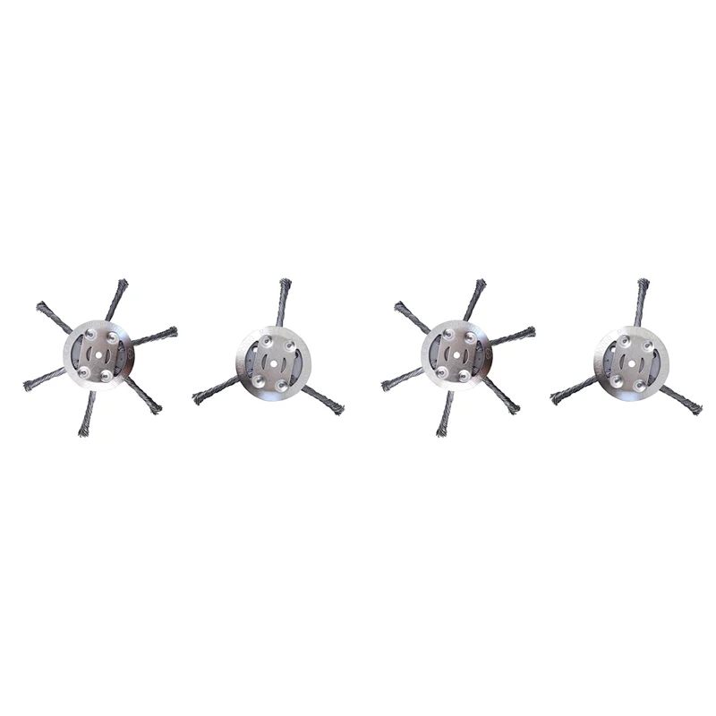 

B59A 2X 6 Inch Steel Wire Grass Trimmer Heads, Trimmer Head Grass Strimmer Steel Wire Wheel Mower Weed Brush Cutter