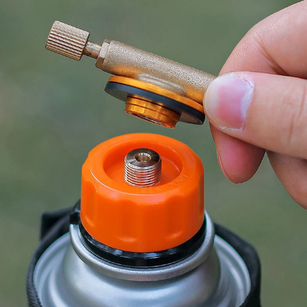 

Portable Propane Converter Wear-Resistant Gas Tank Adapter Iron Material Outdoor Camping Stove Supply Gas Tank Adapter