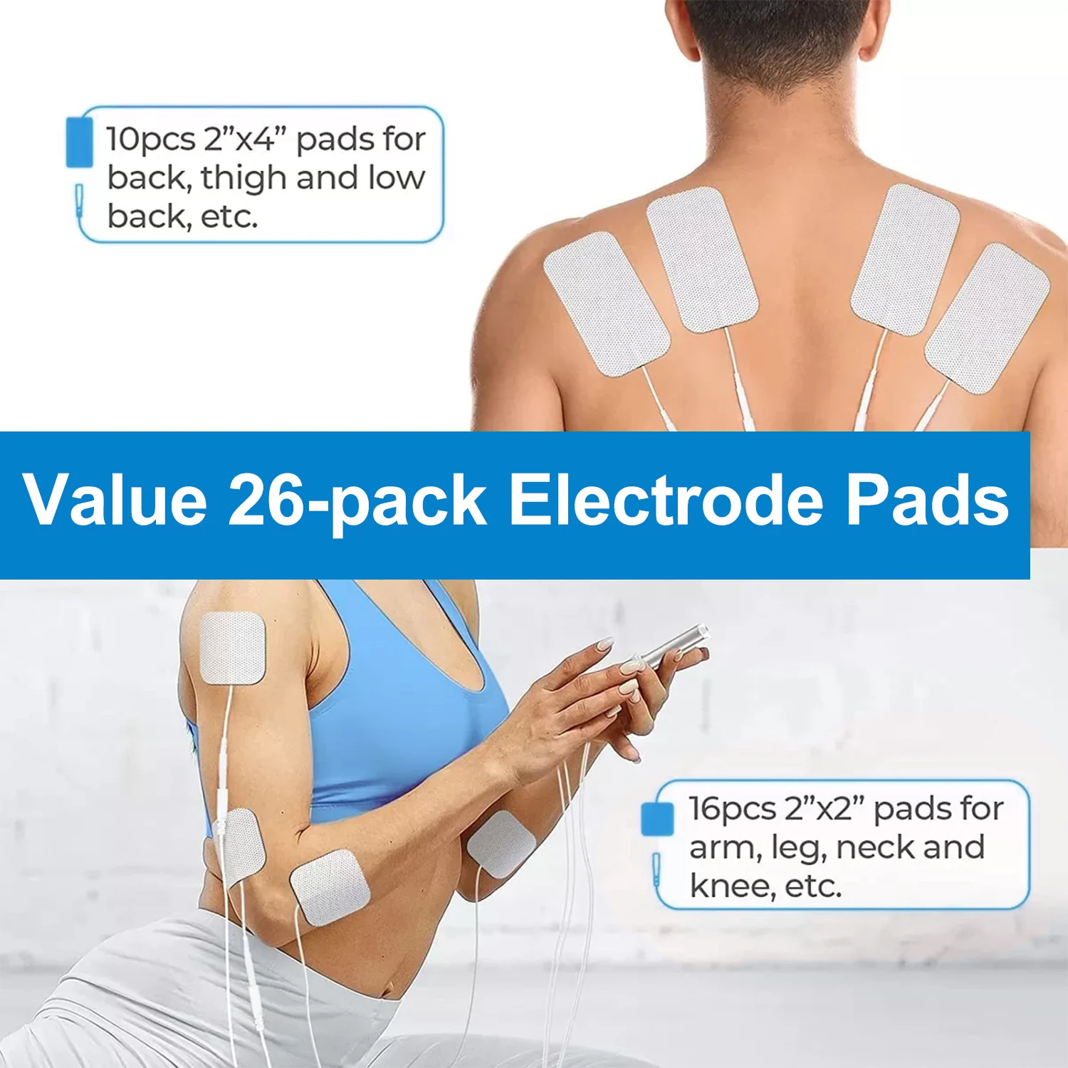 INSMART عشرات 60 طرق قابلة للشحن محفز العضلات EMS منصات القطب المزدوجة القناة لتدليك عضلات الرقبة الاسترخاء تدليك النبض