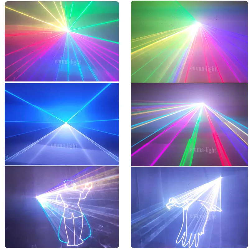 15 واط RGB الرسوم المتحركة 30kpps المسح أضواء الليزر DMX512 DJ ديسكو أجزاء غسل جهاز عرض ليزر لحفل الزفاف led مصباح بار