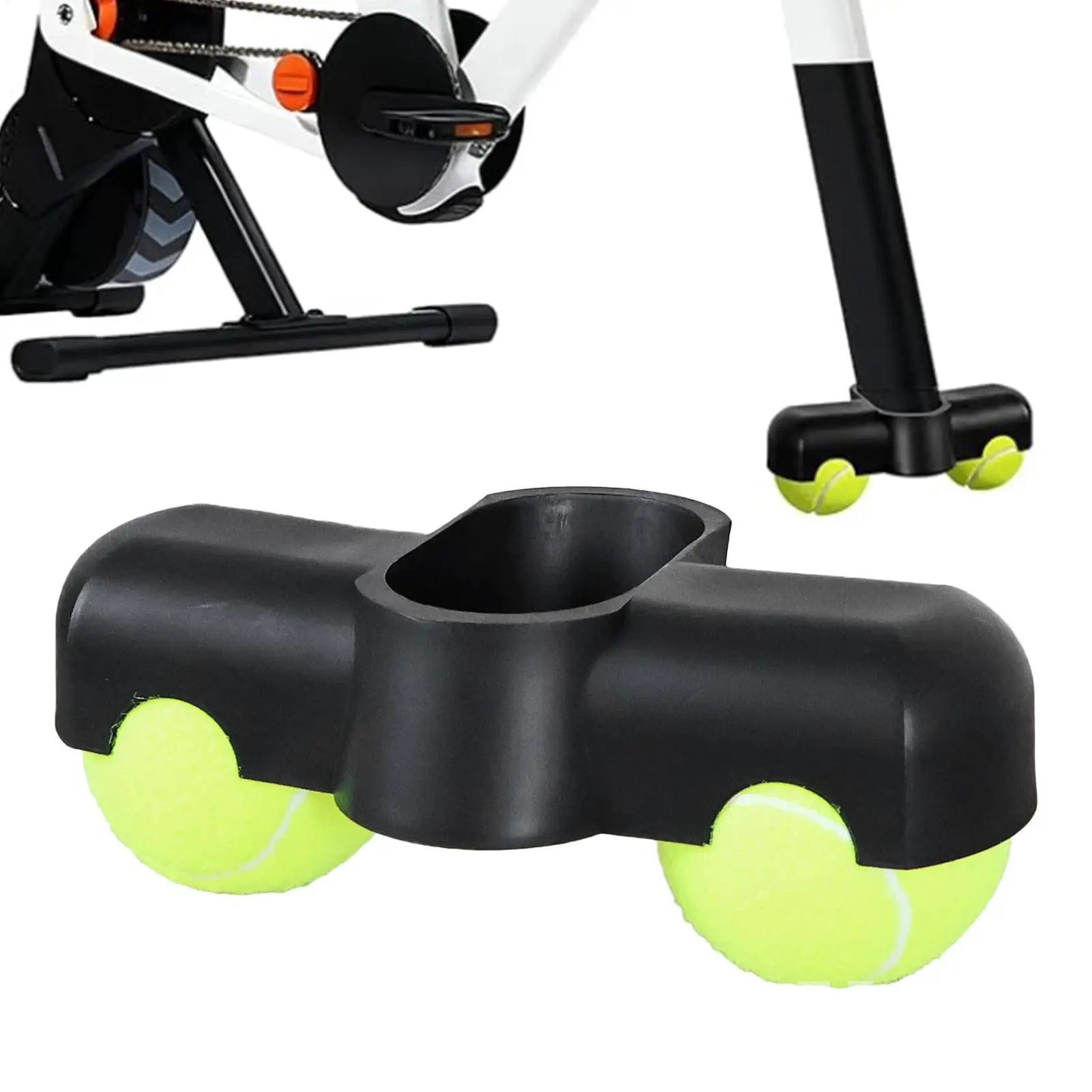 

Tennis Ball Bike Rocker Feet Anti-Friction Cycling Accessories With 2 Tennis Balls for Indoor Trainer, Universal for Men Women