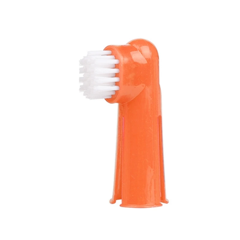 Dog Toothbrush Finger Brush with Bristles for Teeth to Reduce Tartar and Plaques